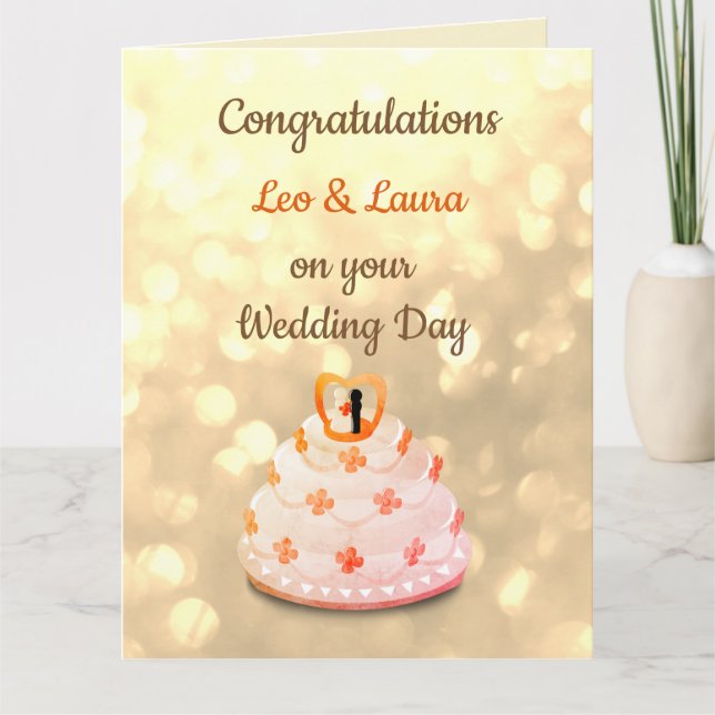 Hochzeitstag Karte (Vorderseite)