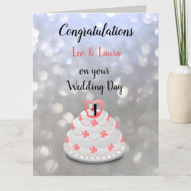 Hochzeitstag Karte (Vorderseite)