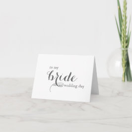 Hochzeitstag-Karte für die Braut Karte