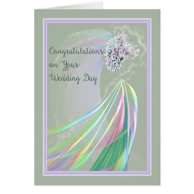Hochzeitstag-Karte in Pastellfarben (Vorne)