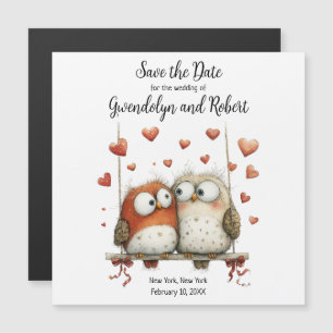 Hochzeitstag Magnete Süße Eulen Paar