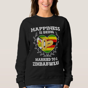 Hochzeitstag Mit Ehefrau Aus Simbabwe Verheiratet Sweatshirt