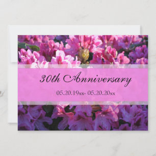 Hochzeitstag mit rosa Azalea Einladung