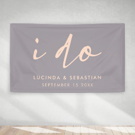 Hochzeitstag Modernes, elegantes Skript I Do Gray Banner