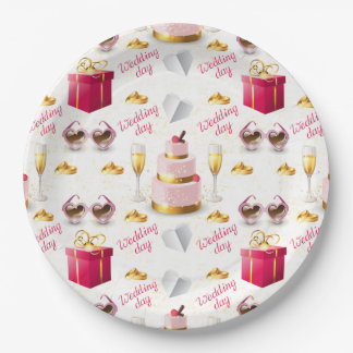 Hochzeitstag Pappteller