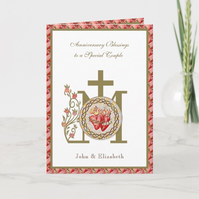 Hochzeitstag Religiöse Jungfrau Mary Jesus Karte (Vorderseite)