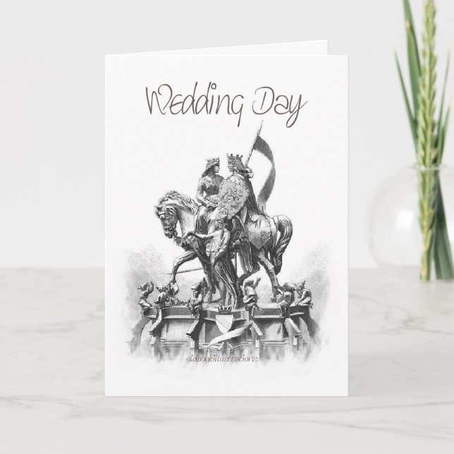 Hochzeitstag-Renaissance-Sketch Karte (Vorderseite)