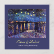 Hochzeitstag, Starry Night über der Rhone