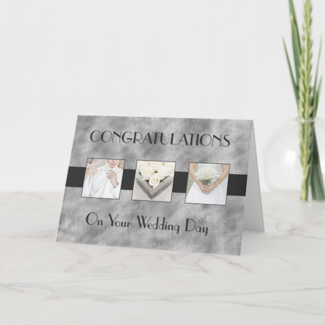 Hochzeitstag-Triptychon Karte (Vorderseite)