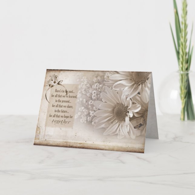 Hochzeitstag von Daisy Bouquet Karte (Vorderseite)