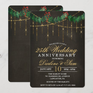 Hochzeitstag Winterparty-Einladung Einladung