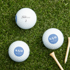Hochzeitstag zum Erinnern an Golfbälle