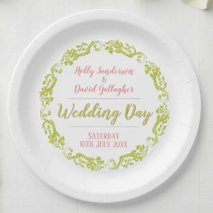 Hochzeitstag zum Gedenken Pappteller