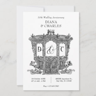 Hochzeitstag zum Vintagen Carriage Royale Einladung