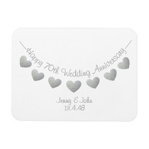 Hochzeitstagflagge des Platins 70. Magnet