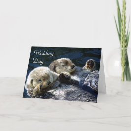 Hochzeitstagskarte für Seeotter Karte