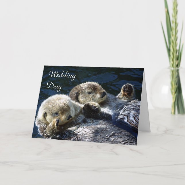 Hochzeitstagskarte für Seeotter Karte (Vorderseite)