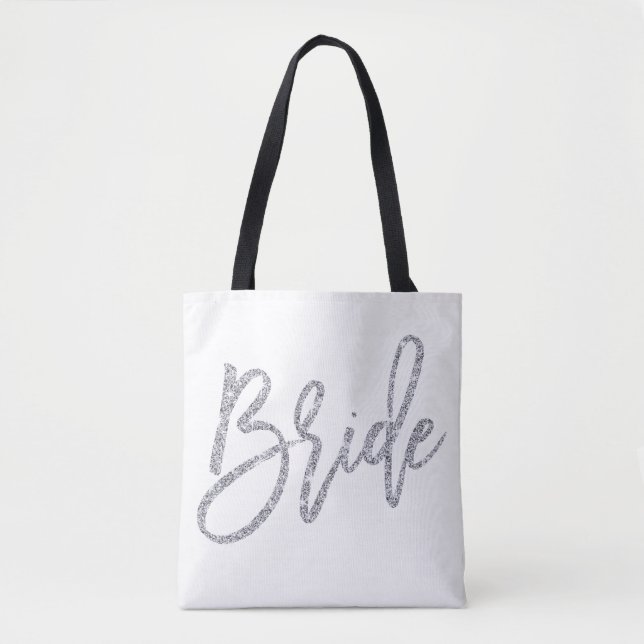 Hochzeitstaschen für Silberbraun und Weiße Braut Tasche (Vorderseite)