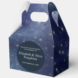 Hochzeitsterne Nacht Celestial Danke Navy Geschenkschachtel