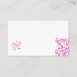 Hochzeitsterne-Wirbel Rosa weiße Platzkarten