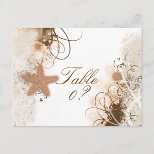Hochzeitsthema am Strand ~ Tischnummer
