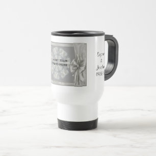 Hochzeitstich Foto Silver Personalisiert Reisebecher