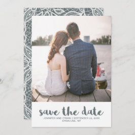 Hochzeitstich speichern Sie das Date-Foto Save The Date