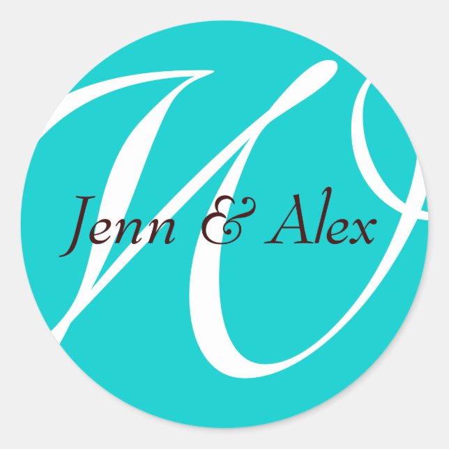 Hochzeitsticker| C1 Runder Aufkleber (Vorderseite)