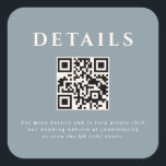 Hochzeitsticker für QR-Code Quadratischer Aufkleber<br><div class="desc">Dieses Hochzeitsdesign zeigt ein elegantes und formales Design, das sich perfekt für eine anspruchsvolle Zeremonie eignet. Die Einladung zeigt eine minimalistische Ästhetik, mit klaren Linien und einem Schwerpunkt auf Typografie. Die Namen werden in einem klassischen Serif-Schriftart prominent dargestellt, was dem Stück eine zeitlose Gnade verleiht. Die Verwendung eines einfachen Ampersands...</div>