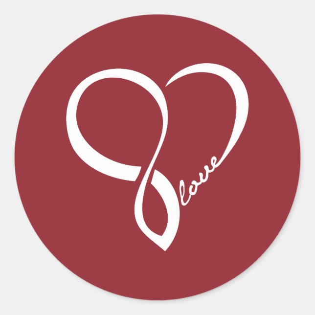 Hochzeitsticker für Rote Liebe Runder Aufkleber (Vorderseite)