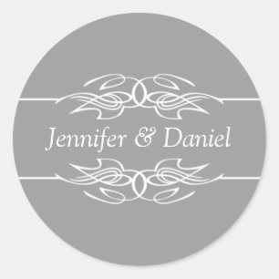 Hochzeitsticker für Umschlag Aufkleber