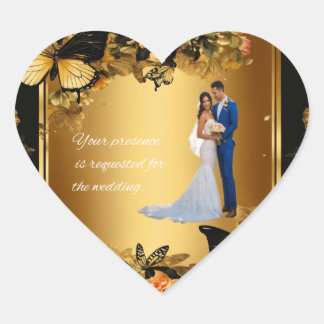 Hochzeitsticker Herz-Aufkleber