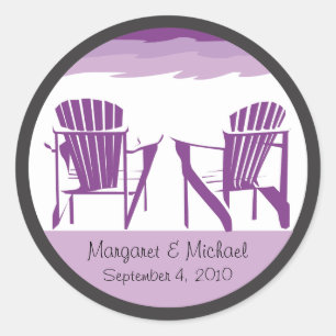 Hochzeitsticker - Personalisiert Runder Aufkleber