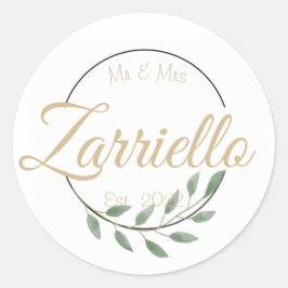 Hochzeitsticker Runder Aufkleber