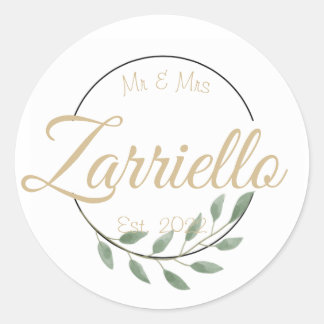 Hochzeitsticker Runder Aufkleber