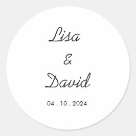 Hochzeitsticker Runder Aufkleber