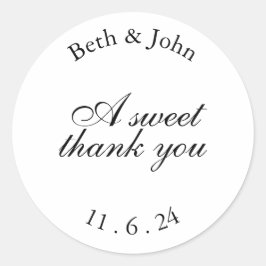 Hochzeitsticker Runder Aufkleber