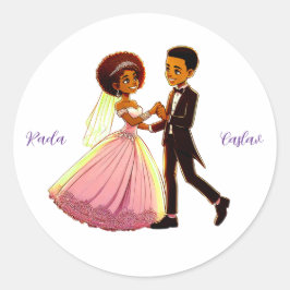 Hochzeitsticker Runder Aufkleber