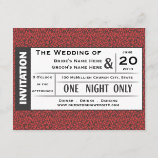 Hochzeitsticket! Einladung
