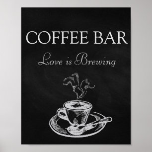 Hochzeitstifte Kaffeetabletten Bar Poster