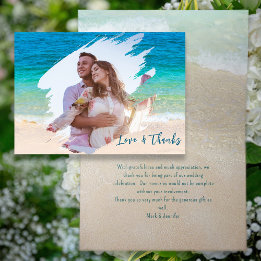 Hochzeitstil-Foto-Pinselvorlage Vielen Dank an Ihr Dankeskarte