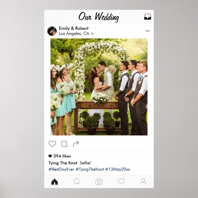 Hochzeitstil für Foto Poster Social Media (Vorne)