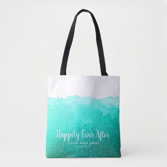 Hochzeitstipendium Strand Hochzeit aquamarin blau Tasche (Vorderseite)