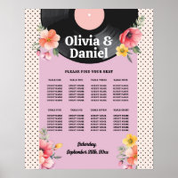 Hochzeitstisch 8 Platten Florals der 50er Jahre
