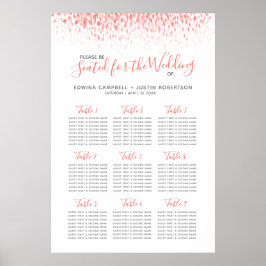 Hochzeitstisch für abstrakte Aquarellkunst Poster