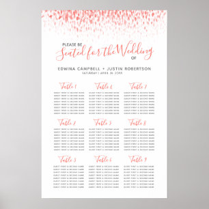 Hochzeitstisch für abstrakte Aquarellkunst Poster