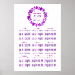 Hochzeitstisch für lila Kranke Poster