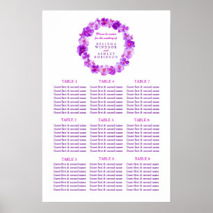 Hochzeitstisch für lila Kranke Poster