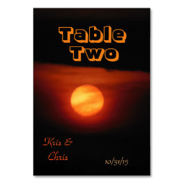 Hochzeitstisch für Vollernte Monde Tischnummer