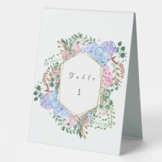 Hochzeitstisch Hydrangea Tischaufsteller
